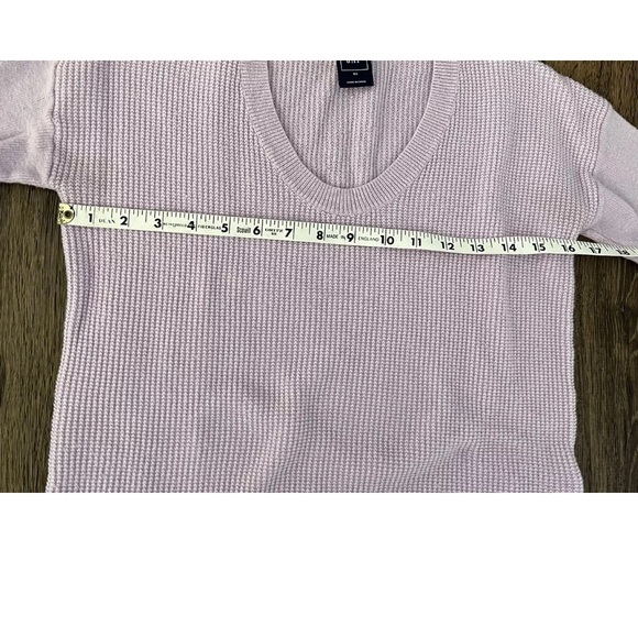 GAP Women’s Size XS Sweater, Colorblock Gray and Purple - Picture 5 of 7